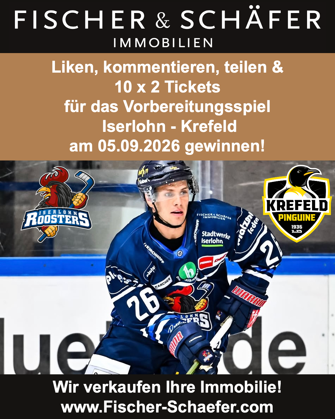 Freikarten bei den Iserlohn Roosters zu gewinnen